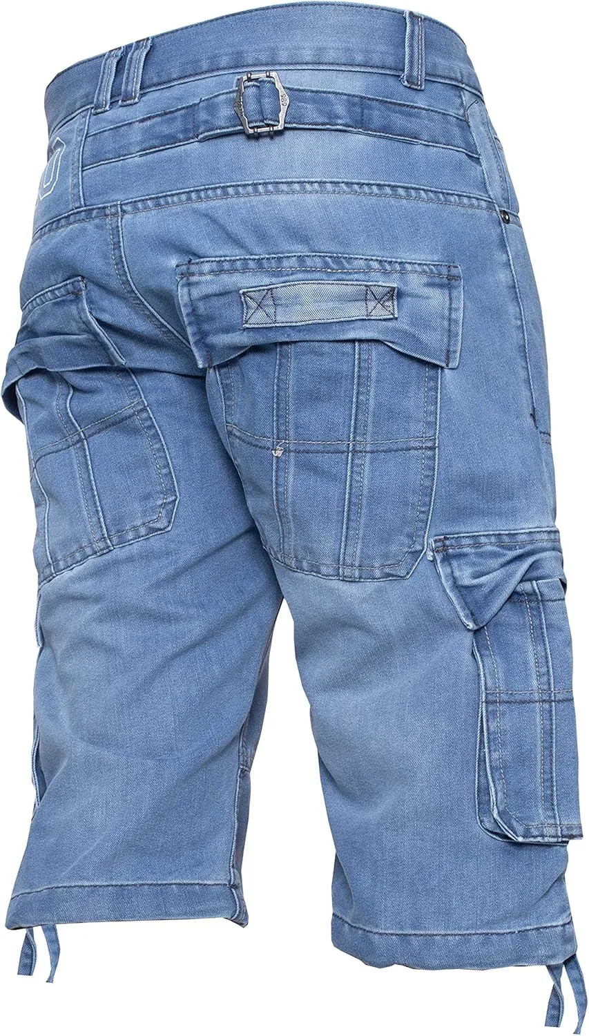 Enzo Jeans Men's Classic Relaxed Fit Cargo Short