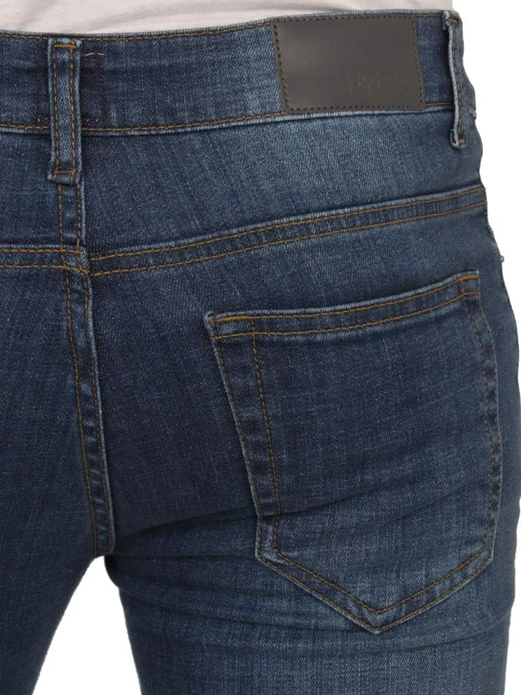 ENZO Mens Super Skinny Slim Fit Stretch Denim Retro Jeans Pants