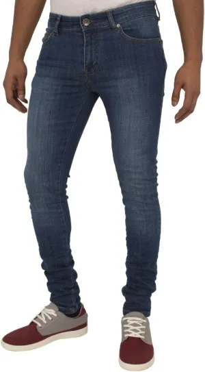 ENZO Mens Super Skinny Slim Fit Stretch Denim Retro Jeans Pants