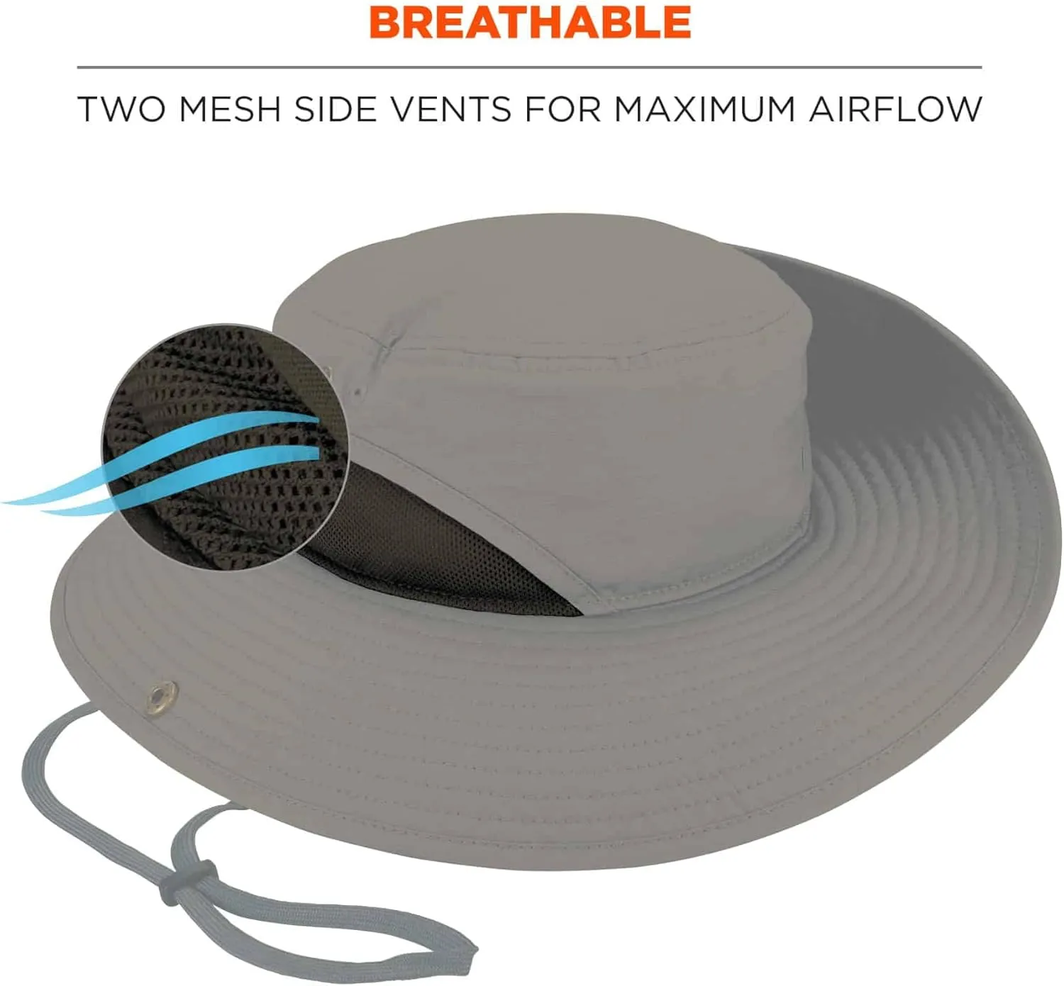Ergodyne Chill Its 8936 Lightweight Ranger Hat with Breathable Mesh Paneling, UPF 50  Sun Protection Olive Large/ Extra Large