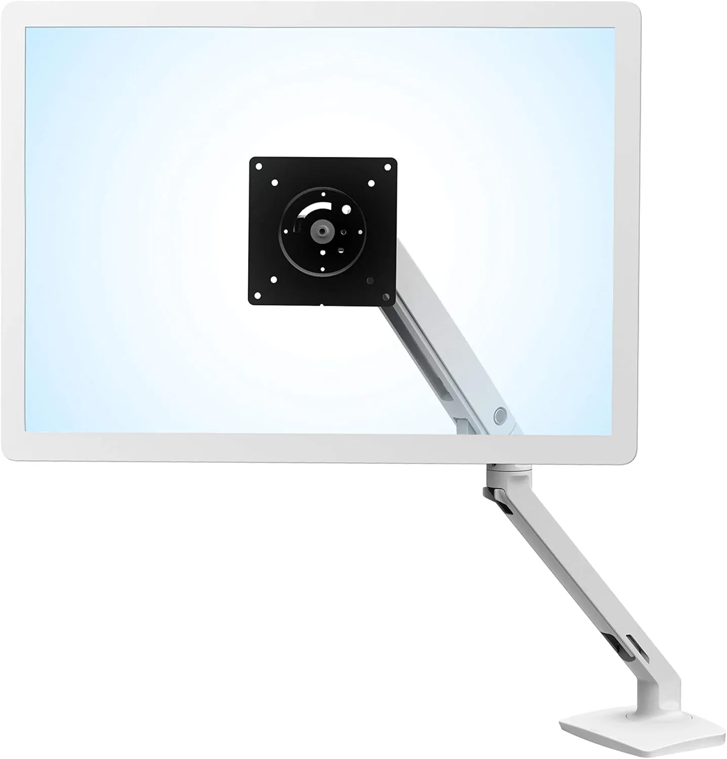 Ergotron – MXV Single Monitor Arm, VESA Desk Mount – for Monitors Up to 34 Inches, 7 to 20 lbs – White