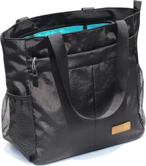 ESVAN Original Floral Tote Bag Large Shoulder Bag with Multi Pockets for Gym Travel Beach Daily Bags