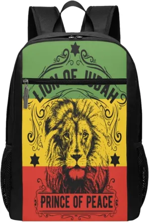 Ethiopia Flag Ethiopia Lion Casual Backpacks Sports Backpack Large Capacity Travel Rucksack Laptop Daypack with Multi-Pockets Adjustable Strap Work Bag for Hiking