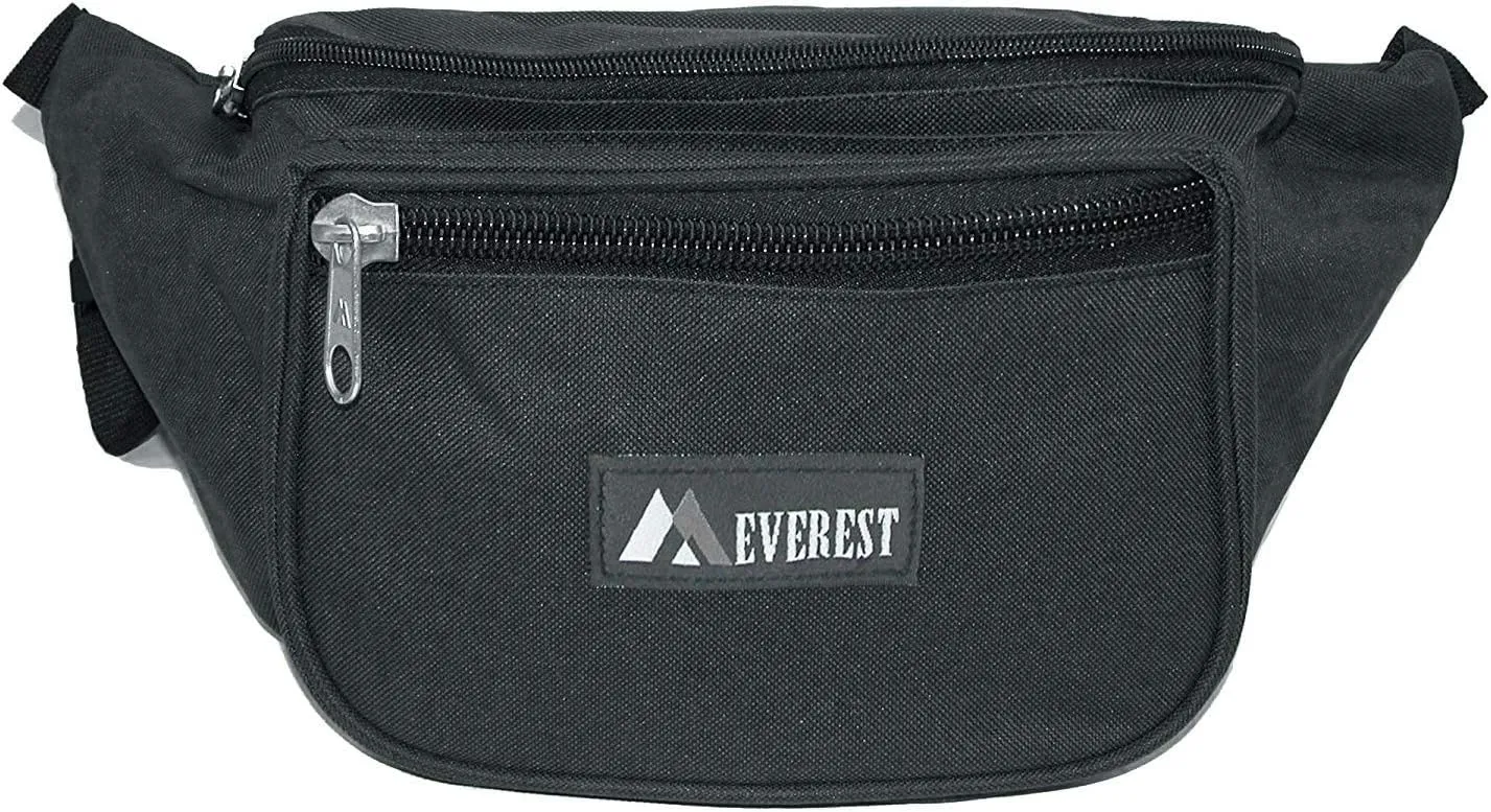 Everest Unisex Large Size Fanny Waist Pack, Black