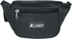 Everest Unisex Large Size Fanny Waist Pack, Black