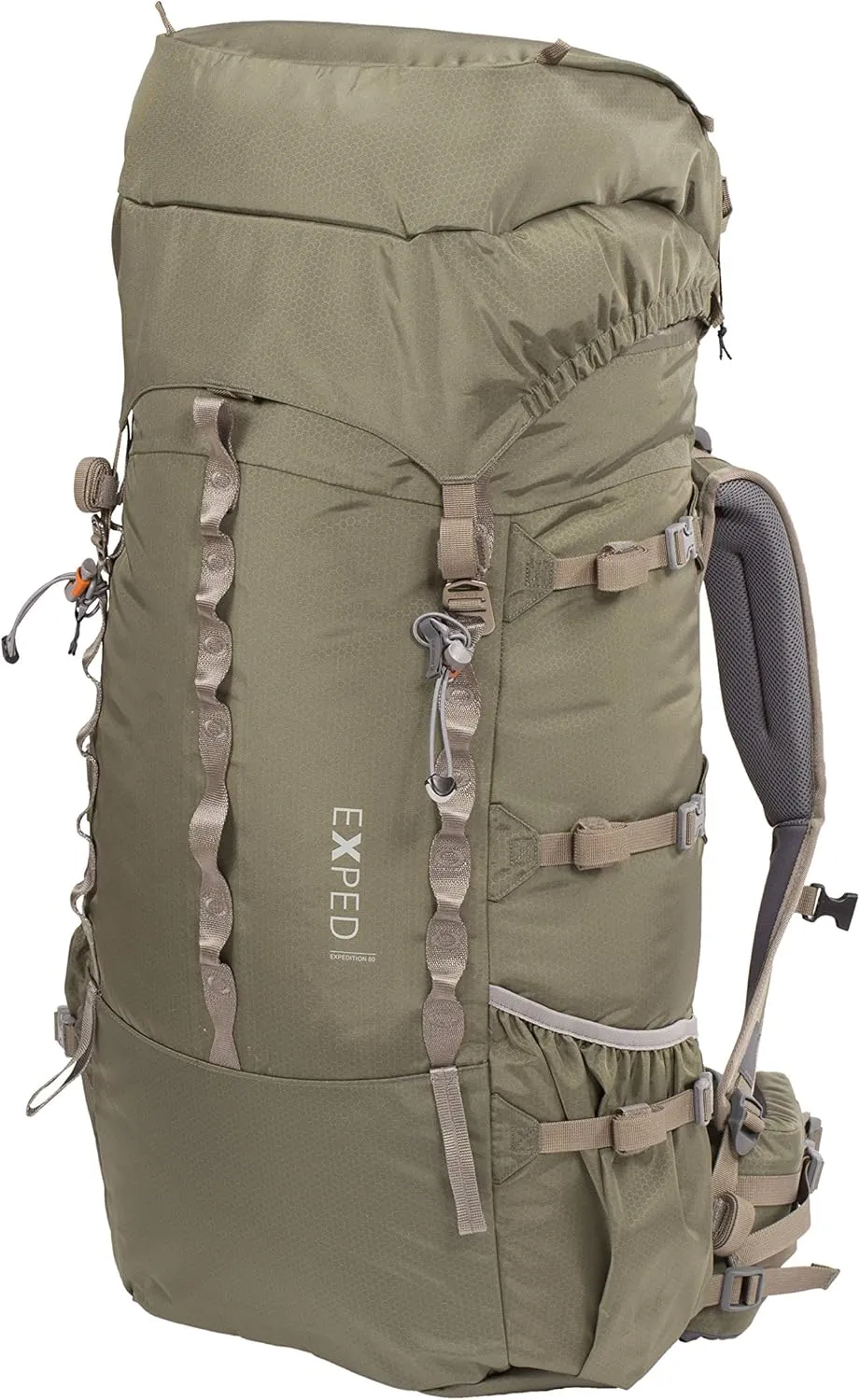 Exped Expedition 80 Backpacking Pack, 80L, Olive Grey