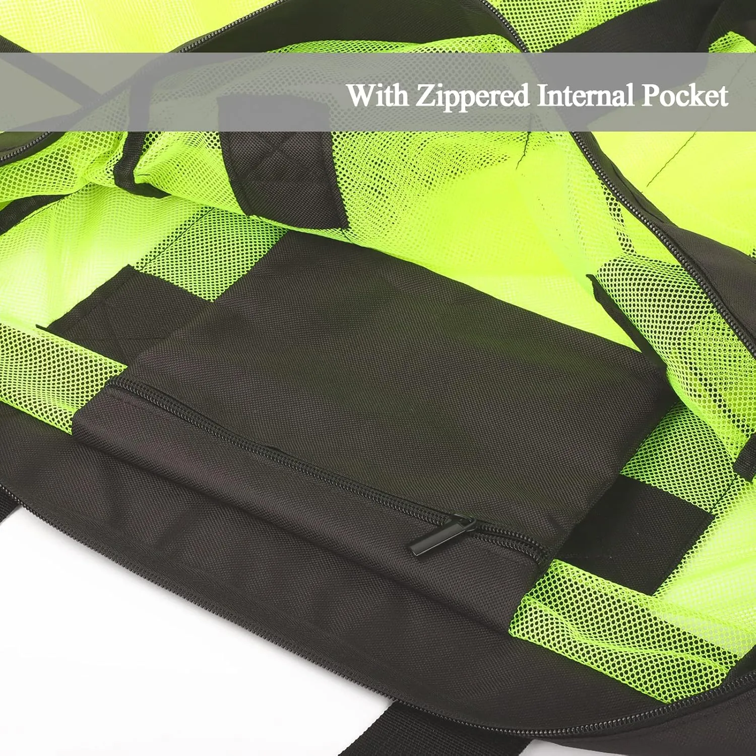 Extra Large Beach Bag Mesh Tote with Zipper and Pockets Ideal for Your Family Cruise/Beach Vacation Essentials