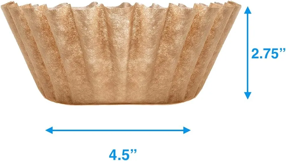 Extra Large Coffee Filters 12, 13, 14, 15, 16 Cup Basket for Commercial, Domestic Coffee Maker Extra High Extra Wide, Anti ground, Flattened Diameter 9.75" (200)
