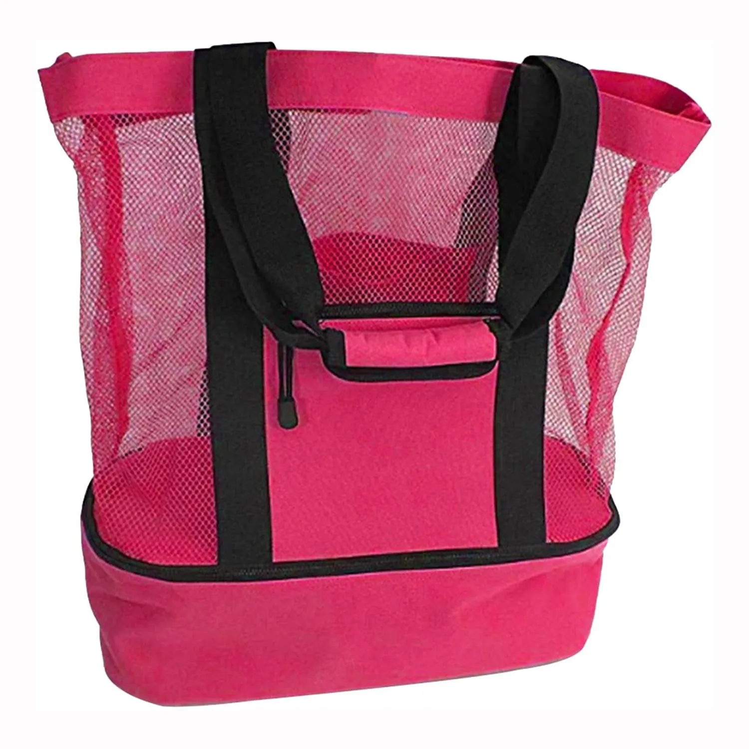 Extra Large Mesh Beach Bag with Cooler Compartment