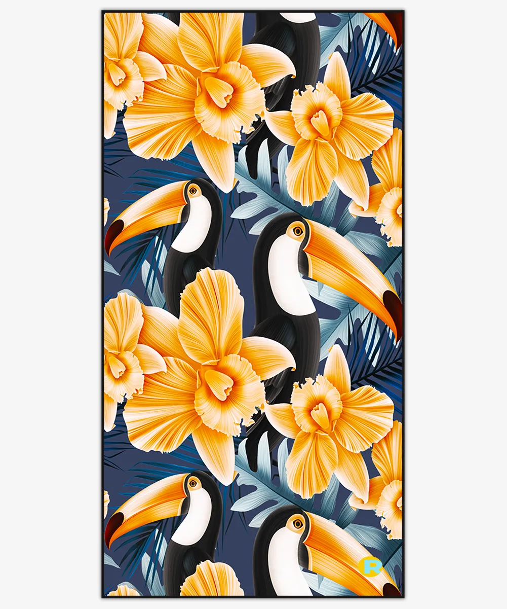 Extra Large Sand Free Beach Towel - Jungle Tuxedo