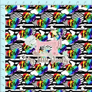 Fabric Club Month 01 - Rainbow Heart Love (pre-order)