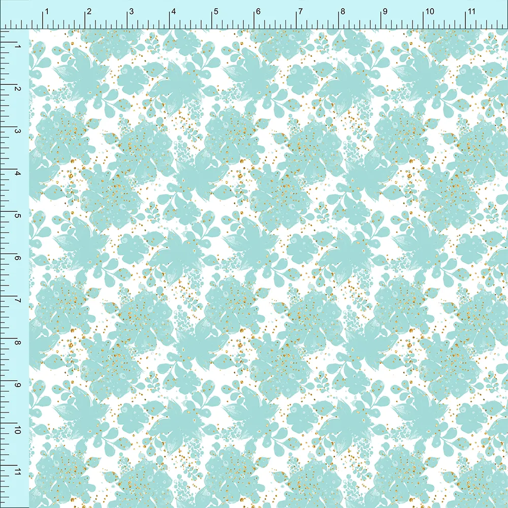 Fabric Club Month 14 - Floral Fun Teal (pre-order)