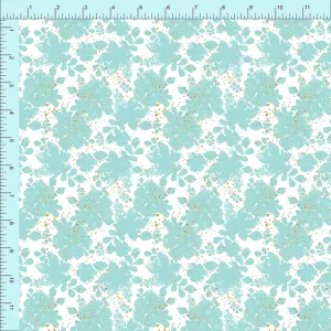 Fabric Club Month 14 - Floral Fun Teal (pre-order)