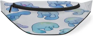 Fanny Pack for Women Men Cute Dolphins Waist Pack Crossbody Bag with Adjustable Straps for Hiking Running Walking Travel Cycling