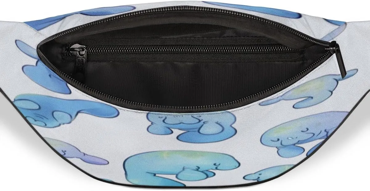 Fanny Pack for Women Men Cute Dolphins Waist Pack Crossbody Bag with Adjustable Straps for Hiking Running Walking Travel Cycling