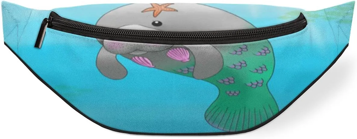 Fanny Pack for Women Men Cute Ocean Animal Waist Pack Crossbody Bag with Adjustable Straps for Hiking Running Walking Travel Cycling