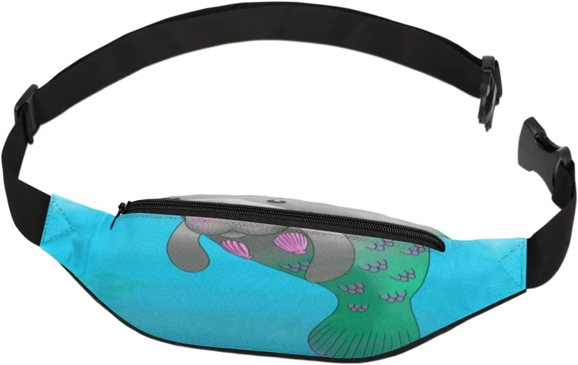 Fanny Pack for Women Men Cute Ocean Animal Waist Pack Crossbody Bag with Adjustable Straps for Hiking Running Walking Travel Cycling