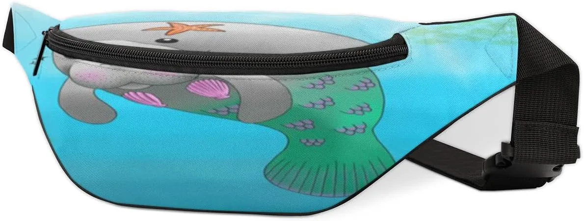 Fanny Pack for Women Men Cute Ocean Animal Waist Pack Crossbody Bag with Adjustable Straps for Hiking Running Walking Travel Cycling