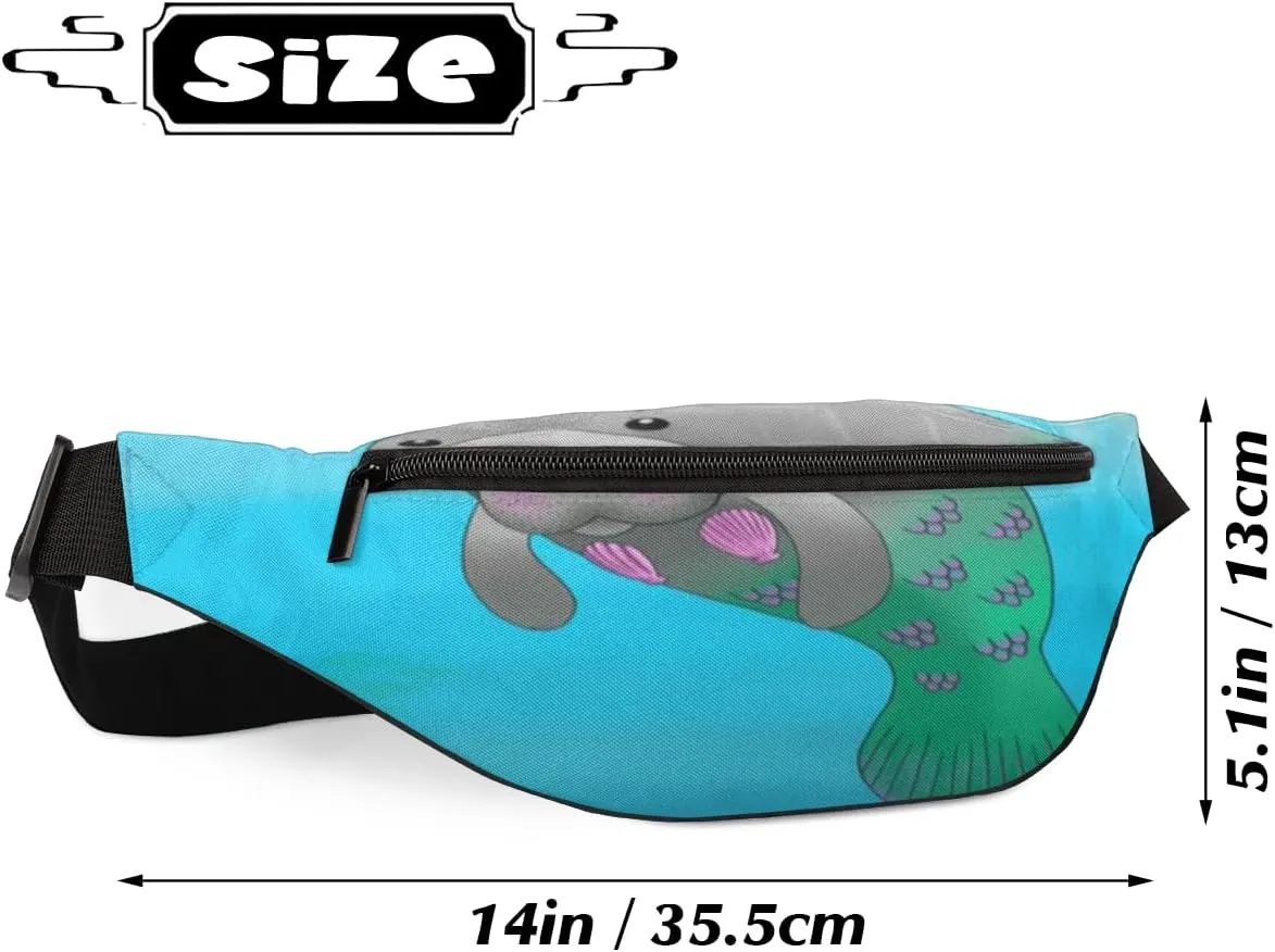 Fanny Pack for Women Men Cute Ocean Animal Waist Pack Crossbody Bag with Adjustable Straps for Hiking Running Walking Travel Cycling