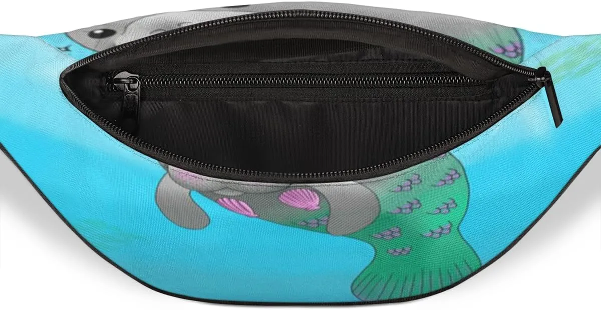 Fanny Pack for Women Men Cute Ocean Animal Waist Pack Crossbody Bag with Adjustable Straps for Hiking Running Walking Travel Cycling