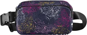 Fanny Pack Waist Bag for Men Women Vintage Butterflies Crossbody Fashion Waist Packs Belt Bag with Adjustable Strap for Traveling, Hiking, Jogging, Cycling