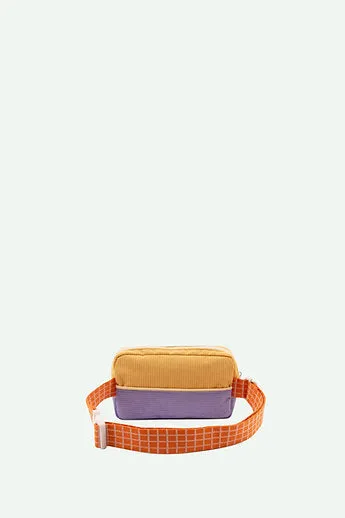 fannypack small | farmhouse | corduroy | pear jam   blooming purple