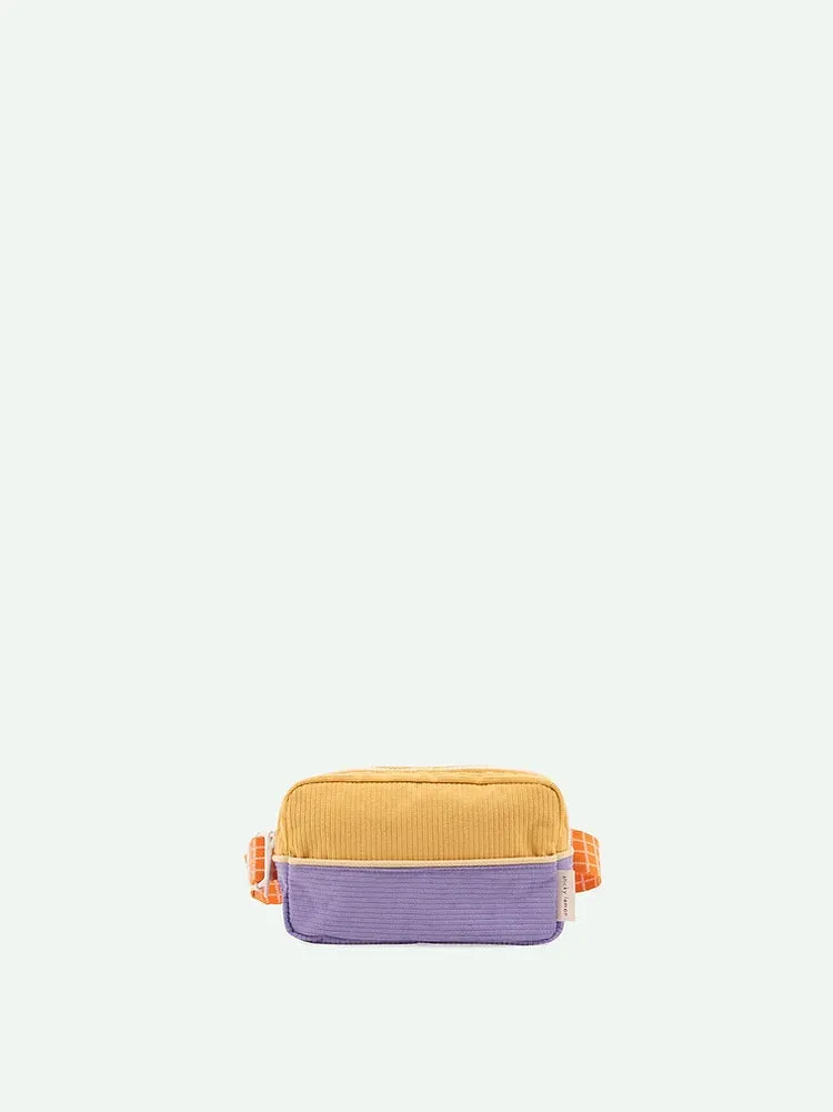 fannypack small | farmhouse | corduroy | pear jam   blooming purple