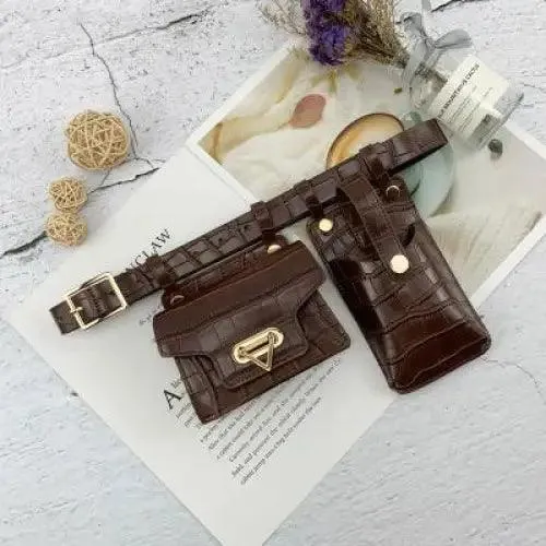 Fashion Women Leather Luxury Women Fanny Pack Black Retro Crossbody Shoulder Purse Wallet Party Bag For Women And Girl