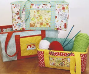 Fat Quarter Gypsy Medium Tote Frame Pattern, Silver