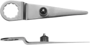 Fein Straight Cutting Blade with Rigid Depth Stop - Z-Bend Design for Smooth, Clean Cuts on MultiMaster Tools, 5" Overall Length, 2-1/4" Blade Length, 2-Pack - 63903097018