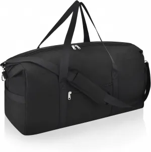 Felipe Varela For Spirit Airlines Personal Item Bag 18x14x8, Foldable Travel Duffel Bags Small Overnight weekender Gym Duffle Carry on Luggage Underseat Bag with Wet Pocket(Black, 30L)