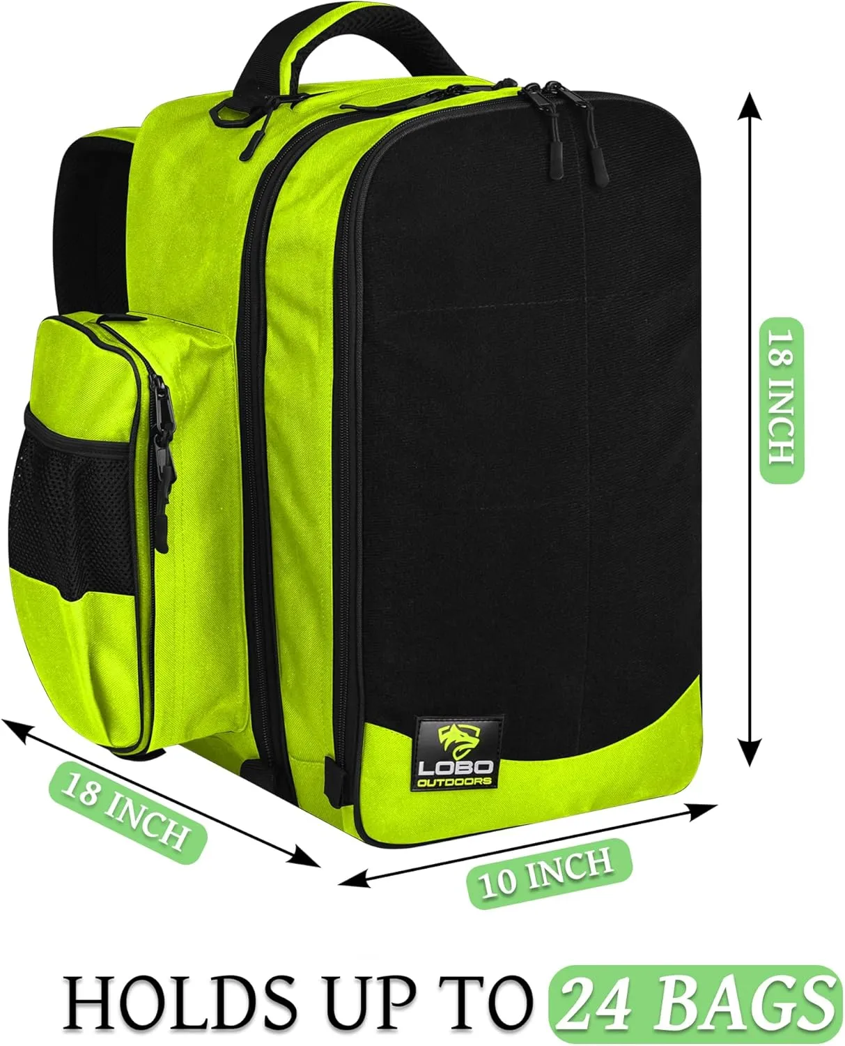 FIGHTSENSE Cornhole backpack for bags, Holds Up to 24 bags, Cornhole Carrying Case for Bags with Multiple Pockets