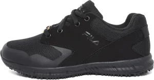 Fila Womens Work Health Care Professional Shoe, Black/Black/Black, 8