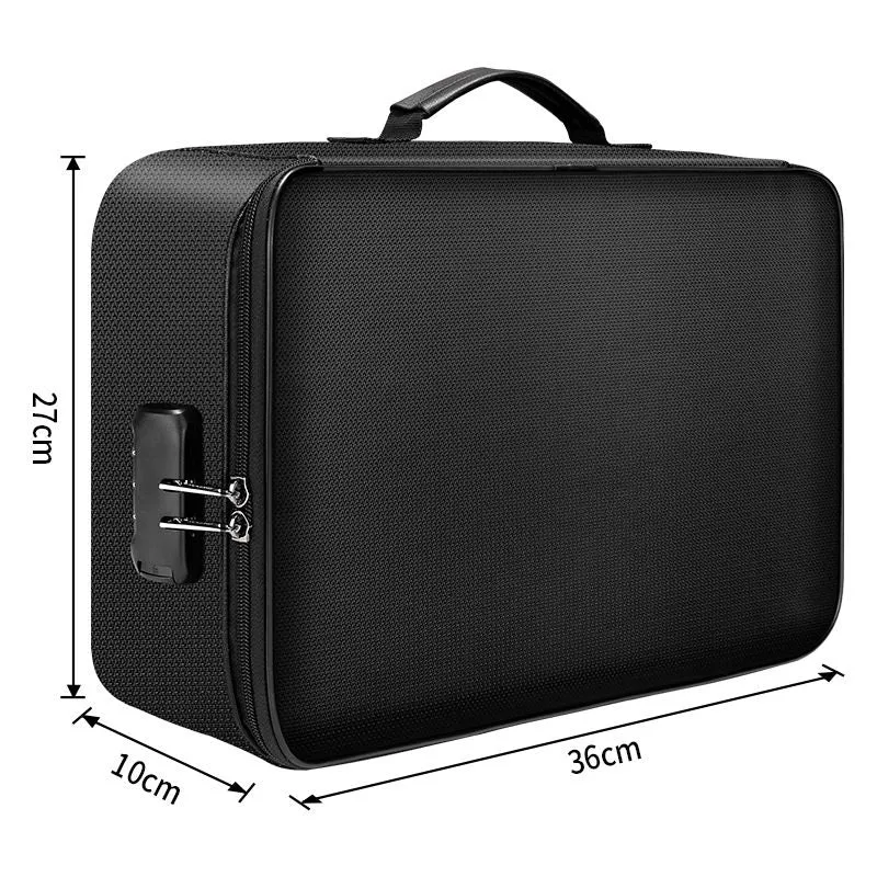 Fireproof Document Bag Organiser Box with Lock