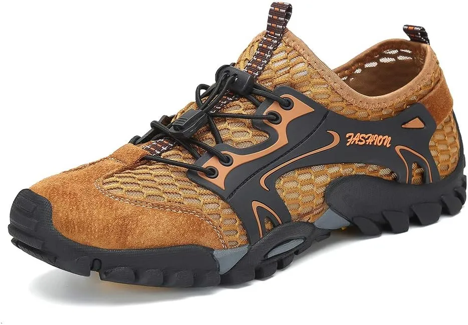 FLARUT Men's Sandals Barefoot Hiking Shoes Quick Dry Breathable Mesh Lightweight Outdoor Training Water Walking Shoes