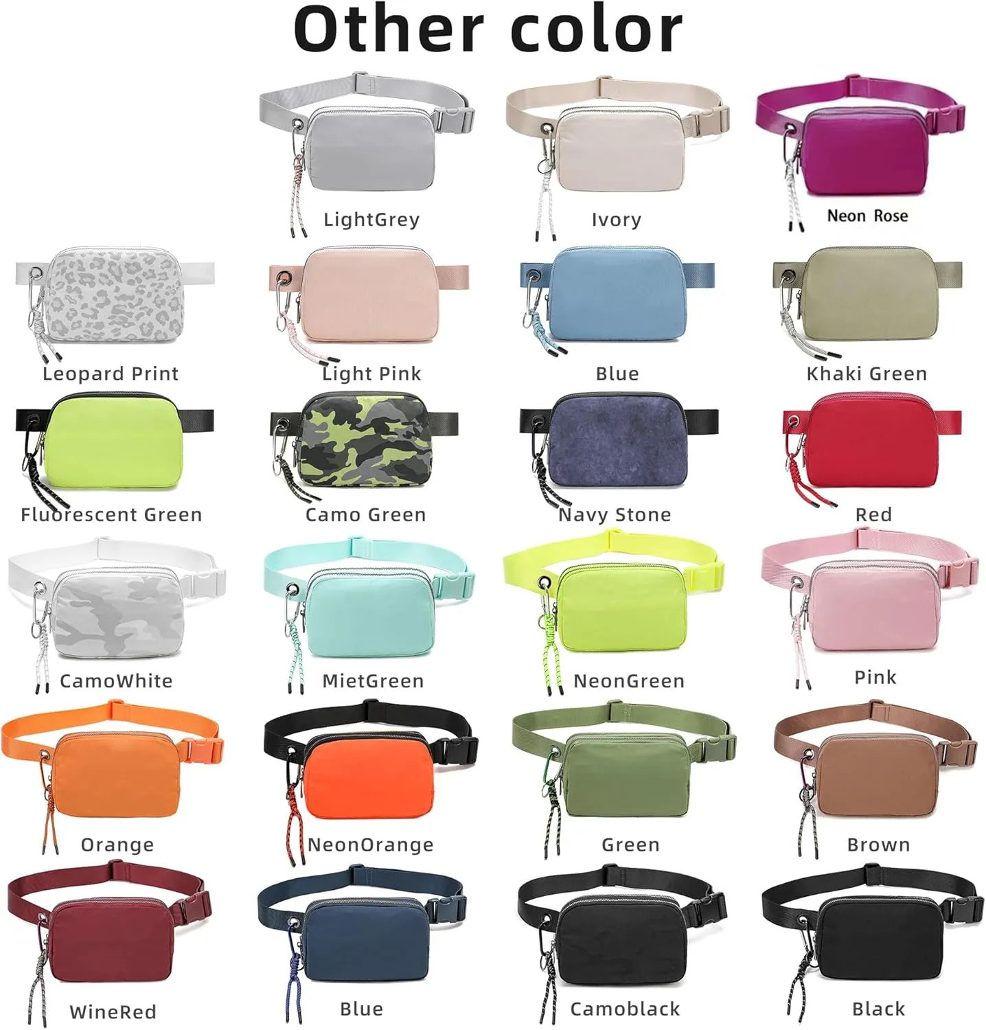 FODOKO Fanny Packs for Women Men, Fashionable Belt Bag Waist Pack for Women with Adjustable Strap, Bum Bag for Running Hiking Travel Workout Blue