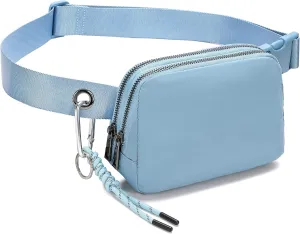 FODOKO Fanny Packs for Women Men, Fashionable Belt Bag Waist Pack for Women with Adjustable Strap, Bum Bag for Running Hiking Travel Workout Blue