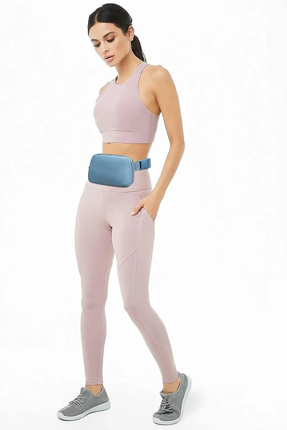 FODOKO Fanny Packs for Women Men, Fashionable Belt Bag Waist Pack for Women with Adjustable Strap, Bum Bag for Running Hiking Travel Workout Blue
