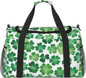 Four Leaf Clover Travel Duffel Bag Tote Bag Sports Gym Bag For Women And Men
