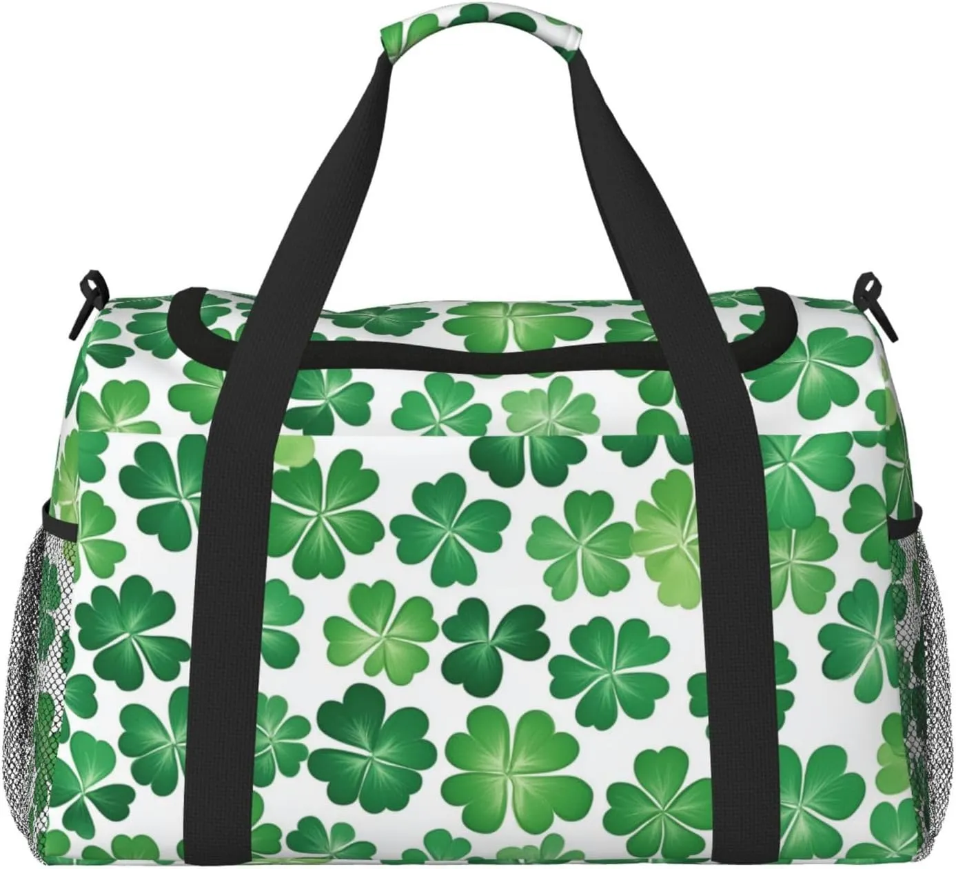 Four Leaf Clover Travel Duffel Bag Tote Bag Sports Gym Bag For Women And Men