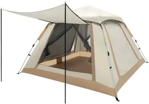 Fully Automatic Quick-Open Camping Tent, Rainproof & Sunscreen, Portable Folding Tent for 5-8 People, 3-Second Setup (Dark Green, 240x240x145cm)