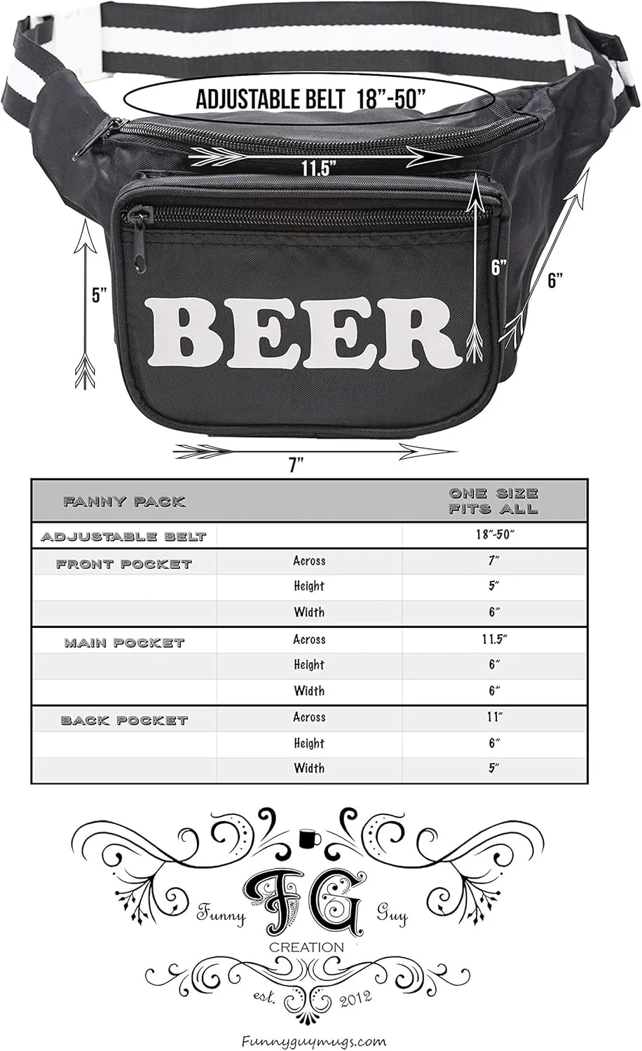 Funny Guy Mugs Beer Premium Fanny Pack - Party Fanny Pack