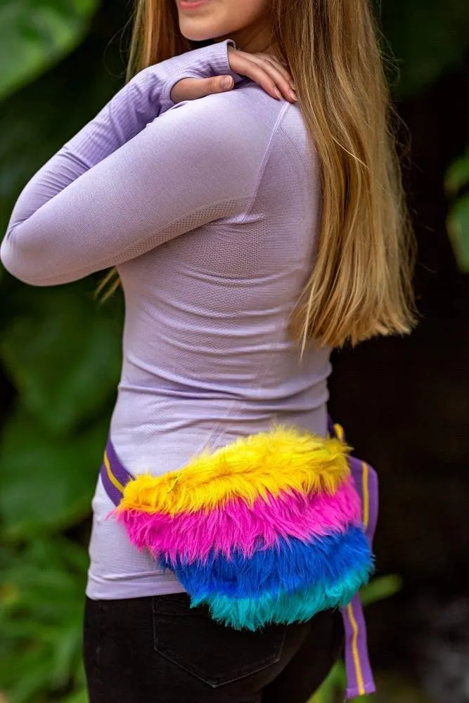 Funny Guy Mugs Bright Lights Rainbow Fur Fanny Pack