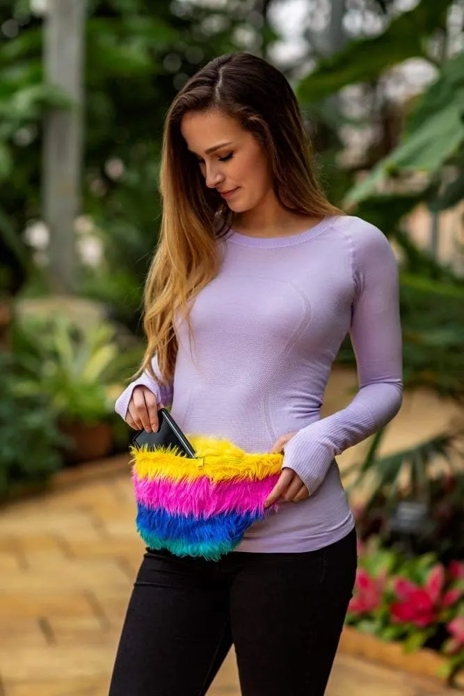 Funny Guy Mugs Bright Lights Rainbow Fur Fanny Pack