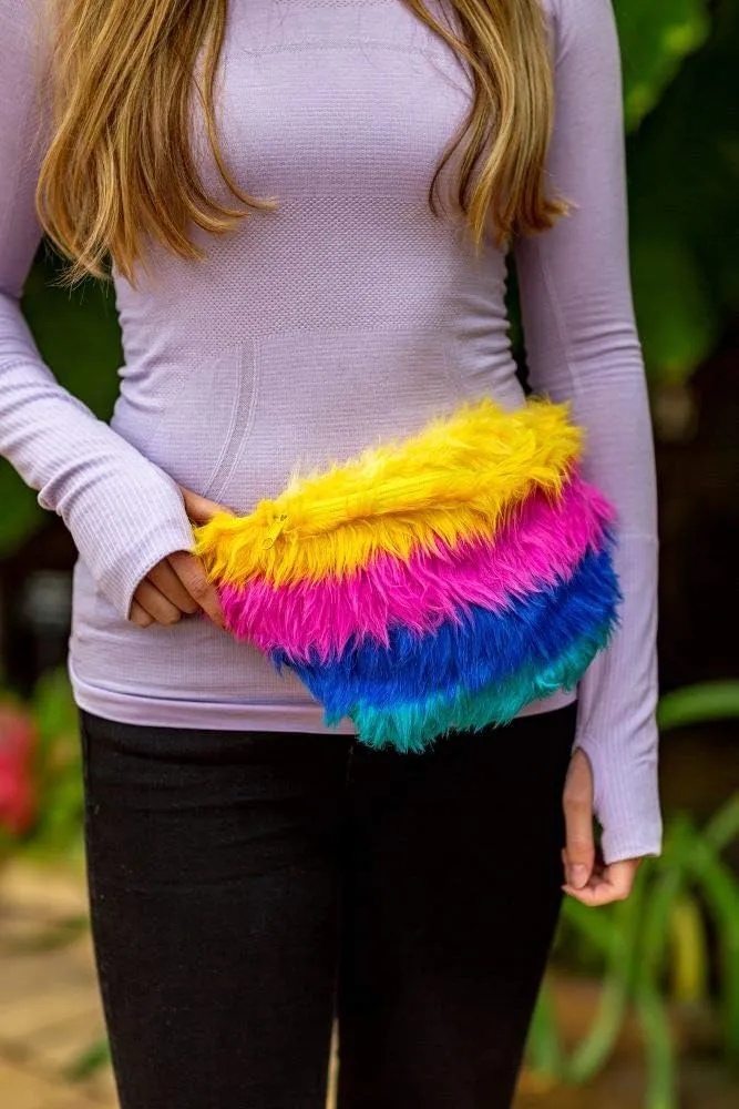 Funny Guy Mugs Bright Lights Rainbow Fur Fanny Pack