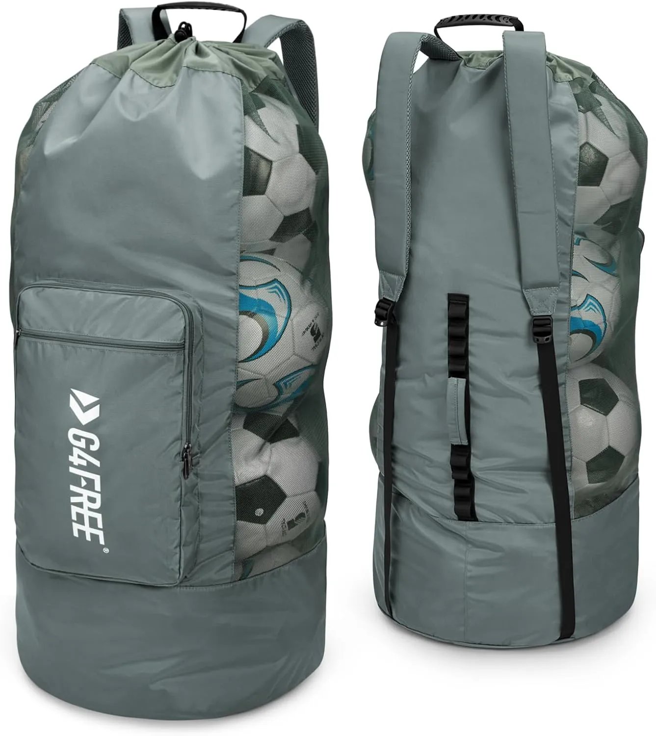 G4Free Extra Large Mesh Ball Carry Bag for Soccer, Basketball, Football, Volleyball, Swim