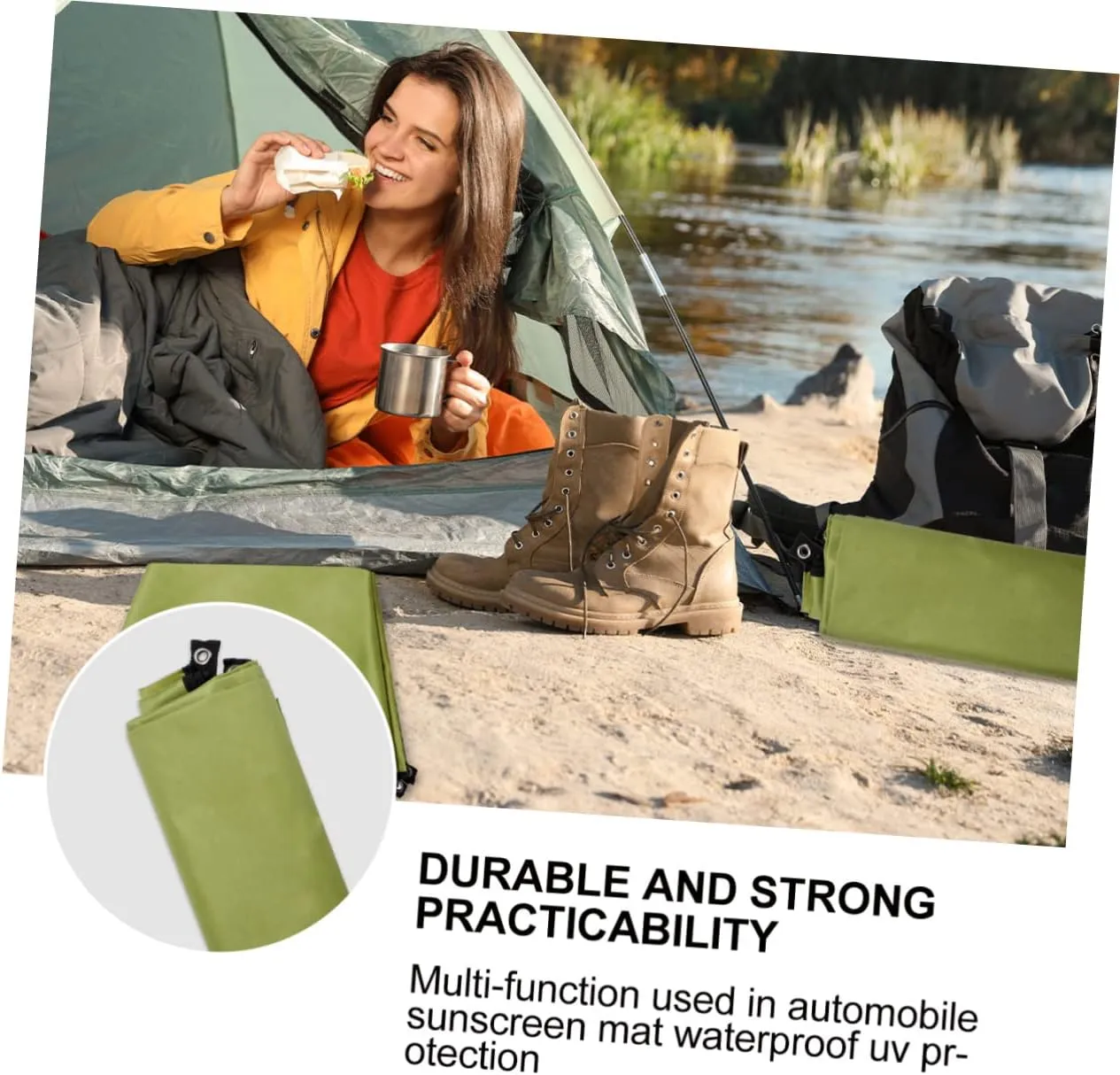 GANAZONO Camping Tent Oxford Cloth Ground Mat Portable Beach Blanket Outdoor Picnic Blanket Sand Camping Mats