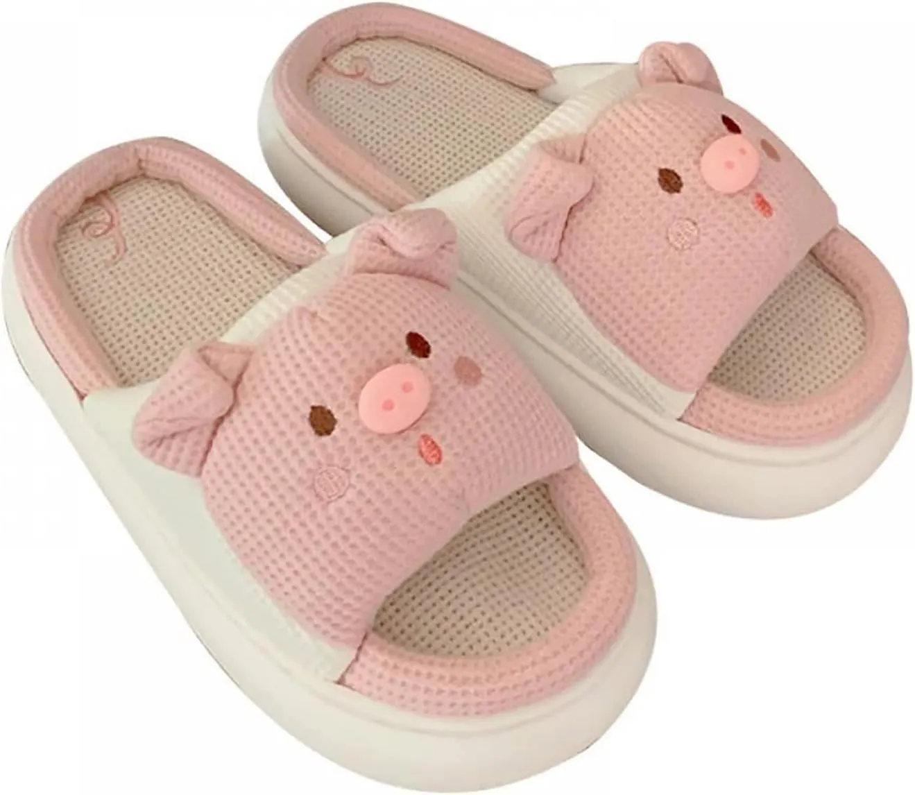 Gaolinci Cartoon Animal Shape Slippers, Womens Four Seasons Home Linen Slippers