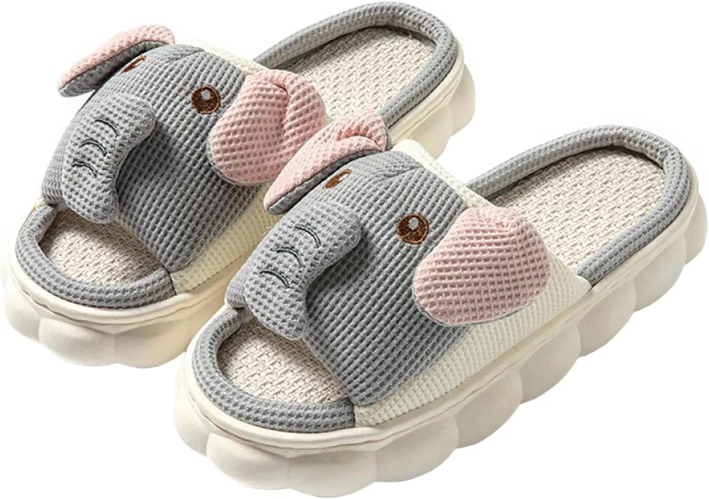 Gaolinci Cartoon Animal Shape Slippers, Womens Four Seasons Home Linen Slippers