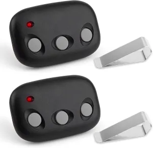 Garage Door Opener Remote for 318MHz Linear Megacode MCT-3 DNT00089 Compatible with Linear LDO33 | LDO50 | LSO50 | LDCO800 | LCO75 Operators (2 Pack 3 Channel Clip Remote)